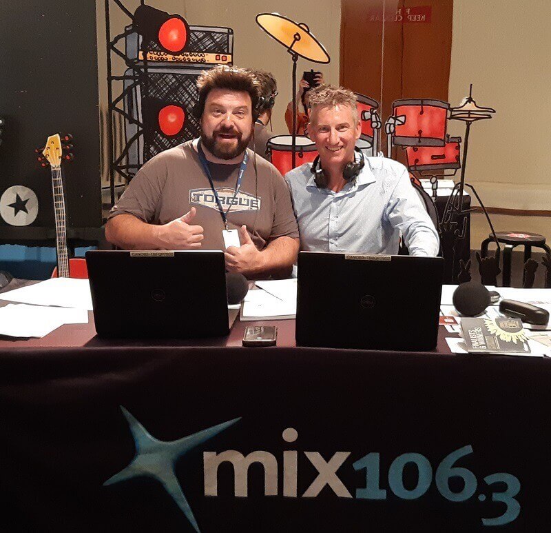 2019 - On air with Nige for Mix Breakfast at Old Parliament House