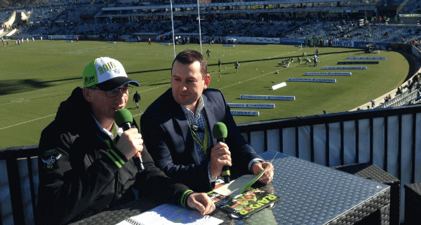 Pre-game at the Raiders with Cam and Ben 2016